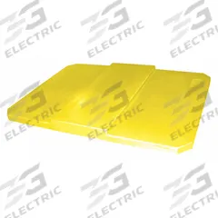APPROVED VENDOR Cube Truck Lid: 46 in L 36 in W 2 in H, Fits 25 cu ft, 0.93 cu yd, Yellow, MDPE (MPN PBL-20 YELLOW). Key specifications — Lid/Cover Material: MDPE; For Use With Grainger Item Number: 304K21; For Use with Series: UT; Brand: APPROVED VENDOR; Color: Yellow.