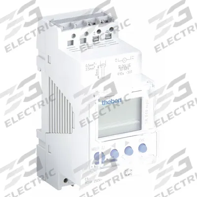 THEBEN Electronic Timer: 7 day, SPDT, 12/24V AC, 56 Events Available - DIN Rail-Mounted Digital Timer Switches