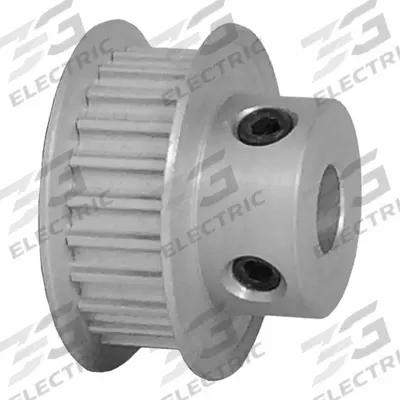 Dayton Timing Pulley: Curvilinear, Fixed, For 6 mm Belt Wd, 24 Teeth, 3 mm Pitch - HTD Section Fixed-Bore Timing Pulleys with Hub