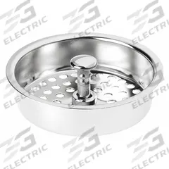 KOHLER Strainer: 4 1/2 in Overall Dia, 1 1/4 in Overall Ht, Stainless Steel, Chrome, Silver, Drop-In (MPN GP41398-CP). Key specifications — Material: Stainless Steel; Color: Silver; Connection Type: Drop-In; Brand: KOHLER; Application: Sink Drain.