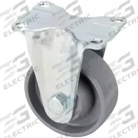 APPROVED VENDOR Plate Caster: Corrosion-Resistant, Rigid, 3 1/2 in Wheel Dia, 1 1/4 in Wheel Wd (MPN B-POG 89KA-12). Key specifications — Wheel/Tread Color: Gray; Brand: APPROVED VENDOR; Roll Up: Rigid.