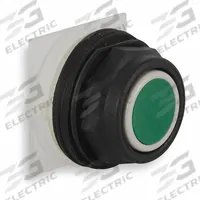 SCHNEIDER Flush Push Button: Green, 30 mm Mounting Size, Non-Metallic, Momentary (MPN 9001SKR1G). Key specifications — Brand: SCHNEIDER; Action: Momentary; Series: 9001SK; Push Button Material Type: Non-Metallic.