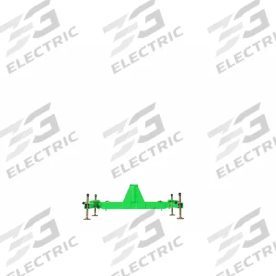DBI-SALA Davit Base: 74 3/4 in x 55 in, 55 in Lg, Green, Powder Coated, Base - Davit System Bases