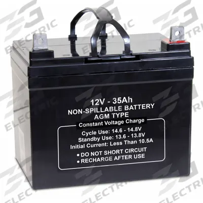 APPROVED VENDOR Sealed Lead Acid Battery: 12V DC, 35 Ah Capacity, 6.26 in Ht, 5.19 in Wd - AGM Sealed Lead Acid Batteries