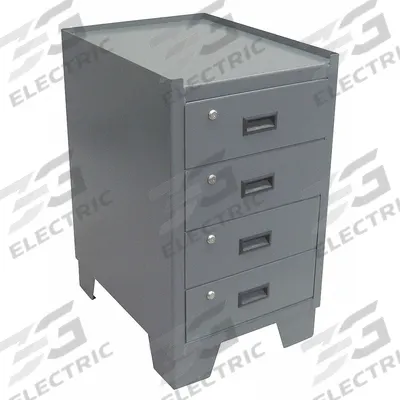 JAMCO Storage Cabinet: 18 in x 24 in x 33 in, 4 Drawers, (4) 5 in x 16 in x 16 in - Drawer Cabinets with Individually Locking Drawers