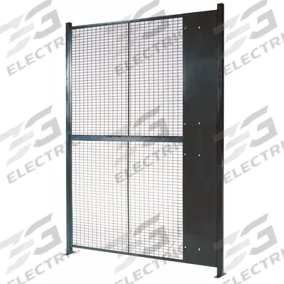 WIRECRAFTERS Adjustable Panel: 8 ft H x 1 1/4 ft W x 7 in D, Gray - WireCrafters Woven-Wire Partition Components