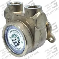 FLUID-O-TECH Rotary Vane Pump: Direct Drive, Stainless Steel Body, 3/8" NPT, 120 gph Max. Flow (MPN PA410). Key specifications — Vane Material: Carbon; NSF 169 Listed: Yes; Brand: FLUID-O-TECH; Strainer: Not Included; Ports: 3/8" NPT; Relief Valve Type: Not Included.