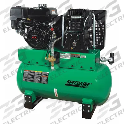 SPEEDAIRE Stationary Air Compressor: 2 Stage, 9 hp Engine, Honda, 18.3 cfm - Vehicle Mounted Air Compressors