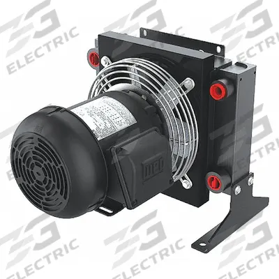 AKG Forced Air Oil Cooler: 8 hp Heat Removed, 38 gpm Max. Flow, 377 psi Max. Pressure - AC Motor Driven Forced Air Oil Coolers
