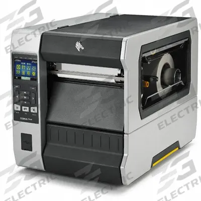ZEBRA Desktop Printer: Direct Thermal/Thermal Transfer, ZT600, 6.6 in Max. Print Wd - Up to 5,000 Labels per Day with Internal Rewind