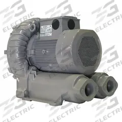 FUJI ELECTRIC Regenerative Blower: 10.7 hp, 134.6 in wc Max Op Pressure, 112 in wc Max Vacuum (MPN VFZ801A-5W). Key specifications — attr49842: Three; attr49816: FUJI ELECTRIC; attr49813: VFZ801A-5W; attr49822: 10.1 A; attr49827: Female; attr49830: NPT; attr49833: NPT; attr49845: 575V AC.