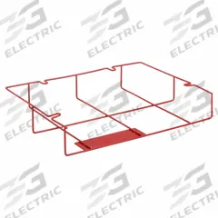 MARLIN STEEL WIRE PRODUCTS Storage Basket: Material Handling Basket, Steel, Chrome-Plated, Red (MPN 01431011-05)