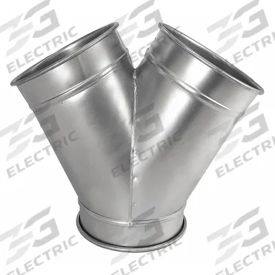 NORDFAB 14"dia 21 1/2"L 60° SS Wye Branch: Stainless Steel, For 14 in Duct Dia - Branches