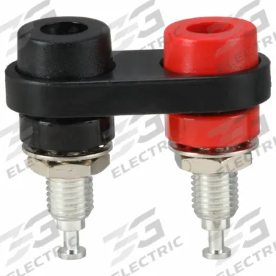 POMONA Double Banana Jack: 1 3/8 in Lg, Brass, Polycarbonate, 2,500 V Max Volt - Double Banana Jacks