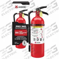 KIDDE Fire Extinguisher: 5.5 lb Extinguisher Capacity, 3-A:40-B:C, Monoammonium Phosphate (MPN 21033052). Key specifications — Brand: KIDDE; UL Rating: 3-A:40-B:C.