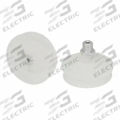 SCHMALZ Vacuum Pad Assembly: Bellows, 1.5 Folds, G1/4 in Vacuum Port, 68 mm Pad Dia, Clear, 55 A (MPN 10.01.06.00686). Key specifications — attr1019136: 10.01.06.00686; attr1019138: SCHMALZ; attr1019139: 55 A.