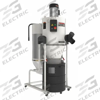 JET Wood Dust Collector: Cyclone, 230V AC - Mobile Cyclone-Style Wood Dust Collectors with Cartridge Filter