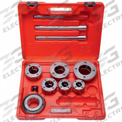 ROTHENBERGER Manual Ratchet Pipe Threader: Pipe Threading, 6 Die Heads, NPT, 6 Dies - Ratcheting Pipe Threading Kits