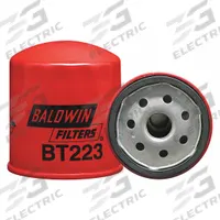 BALDWIN FILTERS Oil Filter: BT223, LF3335, 3/4"-16 Thread Size, 3 1/2 in Overall Ht, Oil, Cellulose. Key specifications — Baldwin Interchange: BT223; FleetGuard Interchange: LF3335; Brand: BALDWIN FILTERS; Compatible Vehicle Make: Toyota; Includes: Anti-Drainback Valve; Media Material: Cellulose.