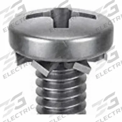 SEMS Screw: External Tooth, #6-32 Thread Size, 1 in Lg, Stainless Steel, Passivated - Machine Screws with External Tooth Lock Washers