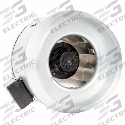 FANTECH In-Line Duct Fan: 1,305 cfm Max., 12 in Duct, 484 W, 120V AC, 1 Ph - General Purpose Inline Duct Fans