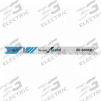 BOSCH Jigsaw Blade: 17/24, 2 3/4 in Blade Lg, Bi-Metal, Bi-Metal, U Shank, 1 Pieces, 5 PK (MPN U118AF). Key specifications — attr1097716: Thin Metal; attr1097715: Bi-Metal; attr1097719: 17/24; attr1097721: Bi-Metal; attr1097728: BOSCH.