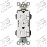 LEVITON Plugs and Receptacles: Duplex, 5-20, White, 125V AC, 20 A, 2 Pole / 3 Wire (MPN MT163-2W)