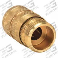 WESTWARD Garden Hose Adapter: 3/4 in x 3/4 in Fitting Size, Male x Female, For 3/4 in Hose I.D. (MPN 4KG98). Key specifications — Fitting Connection Type: GHT with Auto Shut Off x GHTwith Auto Shut Off; Fitting Gender: Male x Female; Brand: WESTWARD.
