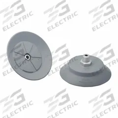 SCHMALZ Vacuum Pad Assembly: 1/4 in NPT, 87.1 mm Pad Dia, NBR, 55 A, Gray, 23 mm Pad Ht (MPN 10.01.01.15152). Key specifications — attr1019168: 55 A; attr1019165: 10.01.01.15152; attr1019167: SCHMALZ; attr1019180: Gray.