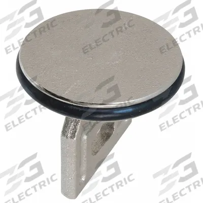 CHICAGO FAUCETS Drain Stopper: Brass, Polished Chrome, 2 1/4 in Overall Dia - Bathtub Drain Stoppers