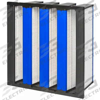 GRAINGER V-Bank Air Filter: 24 in x 24 in x 12 in, Synthetic, Single Header - MERV 11 V-Bank Air Filters