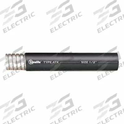 LIQUATITE Conduit: 2 in Trade Size, Black, 25 ft Nominal Lg - Extreme Temperature Liquid-Tight Flexible Metal Conduit