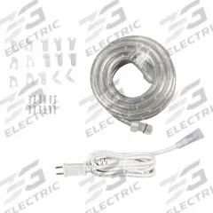 LED Rope Light: 18 ft Lg, Red, 1/2 in Ht, 13 W, 30,000 hr Rated Life, 360° Bend, Wet Location Rated (MPN 30F516). Key specifications — Maximum Run: 267 ft; Light Color: Red; Brand: APPROVED VENDOR; Connection Type: Plug-In; Flexibility Direction: 360° Bend.