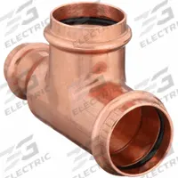 VIEGA PROPRESS Crimp Tee Fitting: Tee, 1 1/4 in CTS x 1/2 in CTS x 1 1/4 in CTS size, Copper (MPN 22253). Key specifications — Brand: VIEGA PROPRESS; Broad - Material for Bullet: Copper Or Bronze; Brand - Broad: VIEGA.