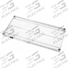 QUANTUM STORAGE SYSTEMS Wire Shelf: 60 in x 36 in, 1 Shelves, Split Sleeve, 600 lb Load Capacity (MPN 3660S). Key specifications — attr14131: Wet; attr5350: Type 304 Stainless Steel; attr37501: QUANTUM STORAGE SYSTEMS; attr14126: Silver.