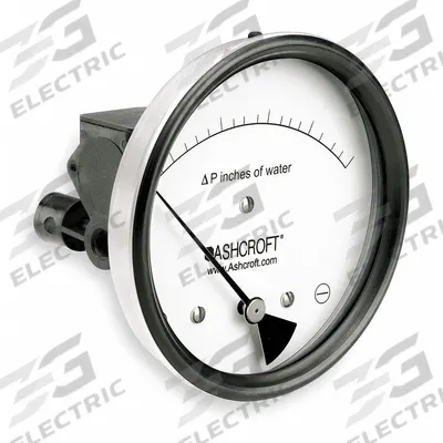 ASHCROFT Differential Pressure Gauge: Dual In-Line or Back, 1/8 in NPT Female - Low Operating Pressure Differential Gauges