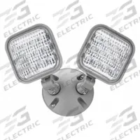 Remote Head: LED, Plastic, Ceiling/Wall, 2 W Lamp Watt, 2 Lamps, 3.6 V, Adj, 13M588/487V38/487V39 (MPN ERE GY T WP SQ M12). Key specifications — Compatible Mfr. Model Number: ECBRM; Mounting Location: Ceiling; Voltage: 3.6 V; Adjustable: Yes; Housing Color: Gray; Brand: LITHONIA LIGHTING.