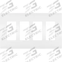 PASS & SEYMOUR Wall Plate: Decorator-Rocker, 4 Gang, White, Jumbo Size (MPN RWP264WAMCC6). Key specifications — Brand: PASS & SEYMOUR; Material: Polycarbonate; Includes: Subplate.