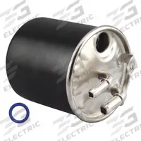 BALDWIN FILTERS Fuel Filter: In-Line, 3 9/16 in Outside Dia, Cellulose, Mercedes-Benz, O-Ring (MPN BF46001). Key specifications — Baldwin Interchange: BF46001; Brand: BALDWIN FILTERS; Media Material: Cellulose; Includes: O-Ring; Compatible Vehicle Type: Trucks; Compatible Vehicle Make: Mercedes-Benz.