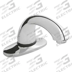 RUBBERMAID COMMERCIAL PRODUCTS Bathroom Sensor Faucet: Milano Auto Faucet, Brass, Chrome Finish (MPN 1818968). Key specifications — Brand: RUBBERMAID COMMERCIAL PRODUCTS; Includes: Rubber Gasket; Series: Milano Auto Faucet.
