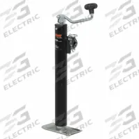 CURT Trailer Jack: Pipe-Mount Swivel Jack, 2,000 lb Static Load Capacity, Topwind, Weld-On, 31 in (MPN 28322). Key specifications — Handle Type: Topwind; Mounting Type: Weld-On; Maximum Lift Height: 31 in; Base: Foot Plate; Brand: CURT.