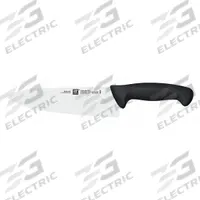ZWILLING J.A. HENCKELS Knife: Straight, 13 1/4 in Overall Lg, Stainless Steel Blade, Black Handle (MPN 32208-204). Key specifications — Sub-brand: Twin Master; Brand: ZWILLING J.A. HENCKELS; Blade Material: Stainless Steel; Blade Type: Straight; Edge Style: Fine Edge; Forged/Stamped: Stamped; Handle Color: Black; Handle Material: Polypropylene.