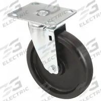 APPROVED VENDOR Plate Caster: Swivel, No Brake, Polypropylene, 6 in Wheel Dia., 1 1/4 in Wheel Wd (MPN P12S-PB060B-P3). Key specifications — attr1100274: APPROVED VENDOR; attr1100312: Black; attr1176041: Swivel.