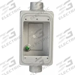 APPLETON ELECTRIC Electrical Box: Iron, Rectangular, 1 Gangs, 3/4 in Hub Size, 18 cu in Capacity (MPN FSC-1-75L). Key specifications — Color: Gray; Brand: APPLETON ELECTRIC.
