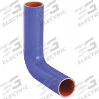 FLEXTECH Elbow Hose: 4 1/2 in Hose Inside Dia., 20 in Hose Lg, Blue, Silicone, Silicone (MPN 90-450 X 10). Key specifications — Hose Cover Material: Silicone; Hose Color: Blue; Temp. Range: -65° to 350°F; Hose Tube Material: Silicone; Brand: FLEXTECH.