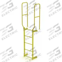 TRI-ARC Ladder,Walk-Thru Fixed,Steel,5-Rung: 8 ft Overall Ht, 28 in Overall Wd, Steel, 5 Rungs (MPN WLFS0205-Y). Key specifications — Brand: TRI-ARC; Number of Sections: 1.