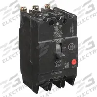 GE Molded Case Circuit Breaker: 25 A Amps, 14kA at 277/480V AC, Fixed, Lug, ABC (MPN TEY325). Key specifications — Series: TEY; Max. AIR Rating: 14kA at 277/480V AC; Instantaneous Trip: Fixed; Terminal Connection: Lug; Phase Connection: ABC.
