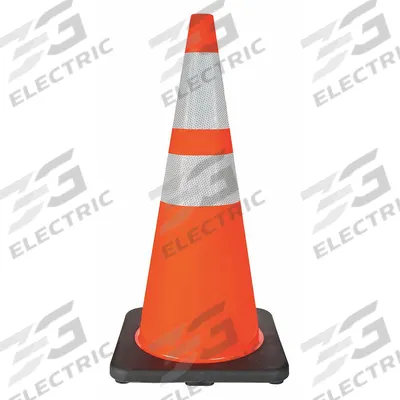 APPROVED VENDOR Traffic Cone with Bands: MUTCD/NCHRP-350, 28 in Cone Ht, Orange, High-Intensity Prismatic - Traffic Cones for Roadway Use