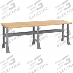 TENNSCO Workbench: Fixed Ht, Laminated Hardwood Butcher Block, 96 in x 36 in, Gray (MPN WB-1-3696W). Key specifications — Brand: TENNSCO.