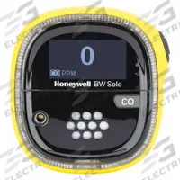 HONEYWELL Single-Gas Detector: High 200 ppm/Low 35 ppm, IP68, HONEYWELL BW BW Solo, Lithium, BW Solo (MPN BWS1-ML-Y). Key specifications — Gas Detected: Oxygen; Housing Color: Yellow; Battery Chemistry: Lithium; Communication Protocol: Bluetooth.
